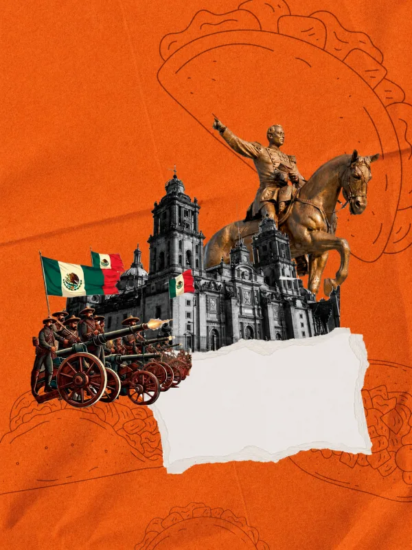 Mesa con tacos mexicanos auténticos y margaritas celebrando la Batalla de Puebla en restaurante Güeros