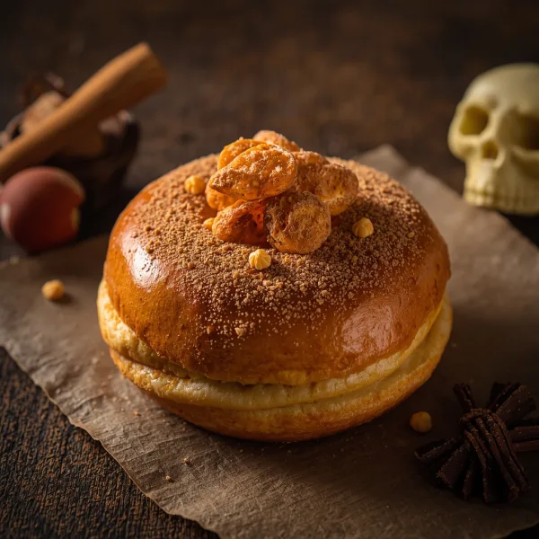 Altar de muertos tradicional con flores de cempasúchil y pan de muerto en la taquería Güeros de Providencia - Imagen 2