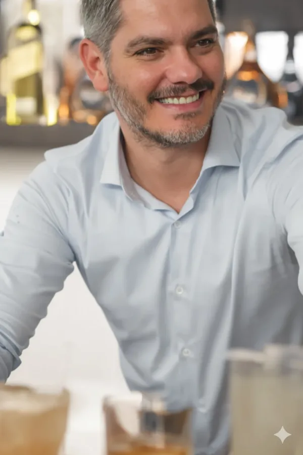 Matías Supán preparando coctelería de autor profesional en una barra de bar - Imagen 3